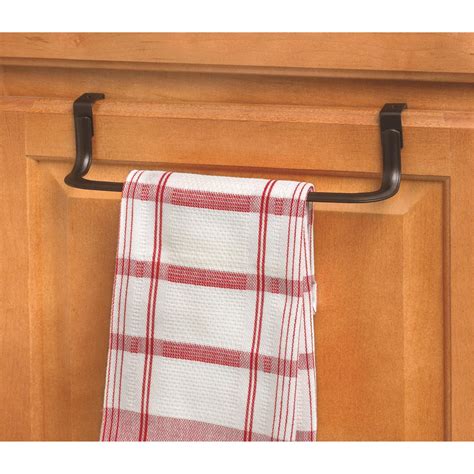 over the cupboard towel bar